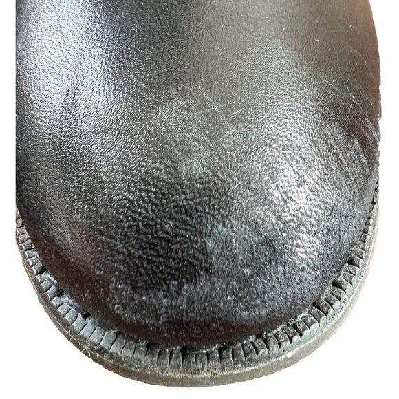 SPERRY Black Leather Mid Calf Gold Flat Heel Boots Womens Size 9 M Style 9289687 - Picture 10 of 11